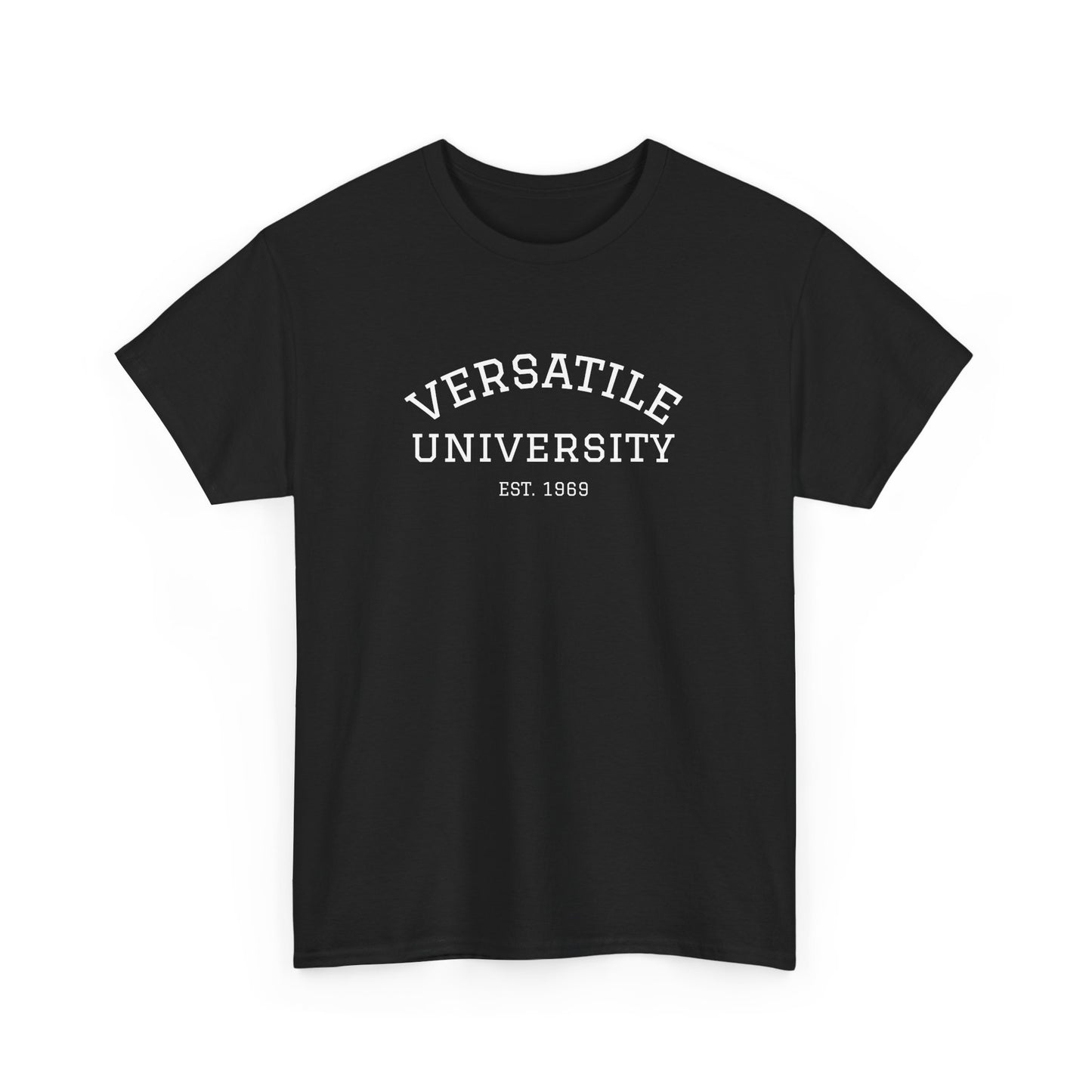 Versatile University White Font Unisex Heavy Cotton Tee