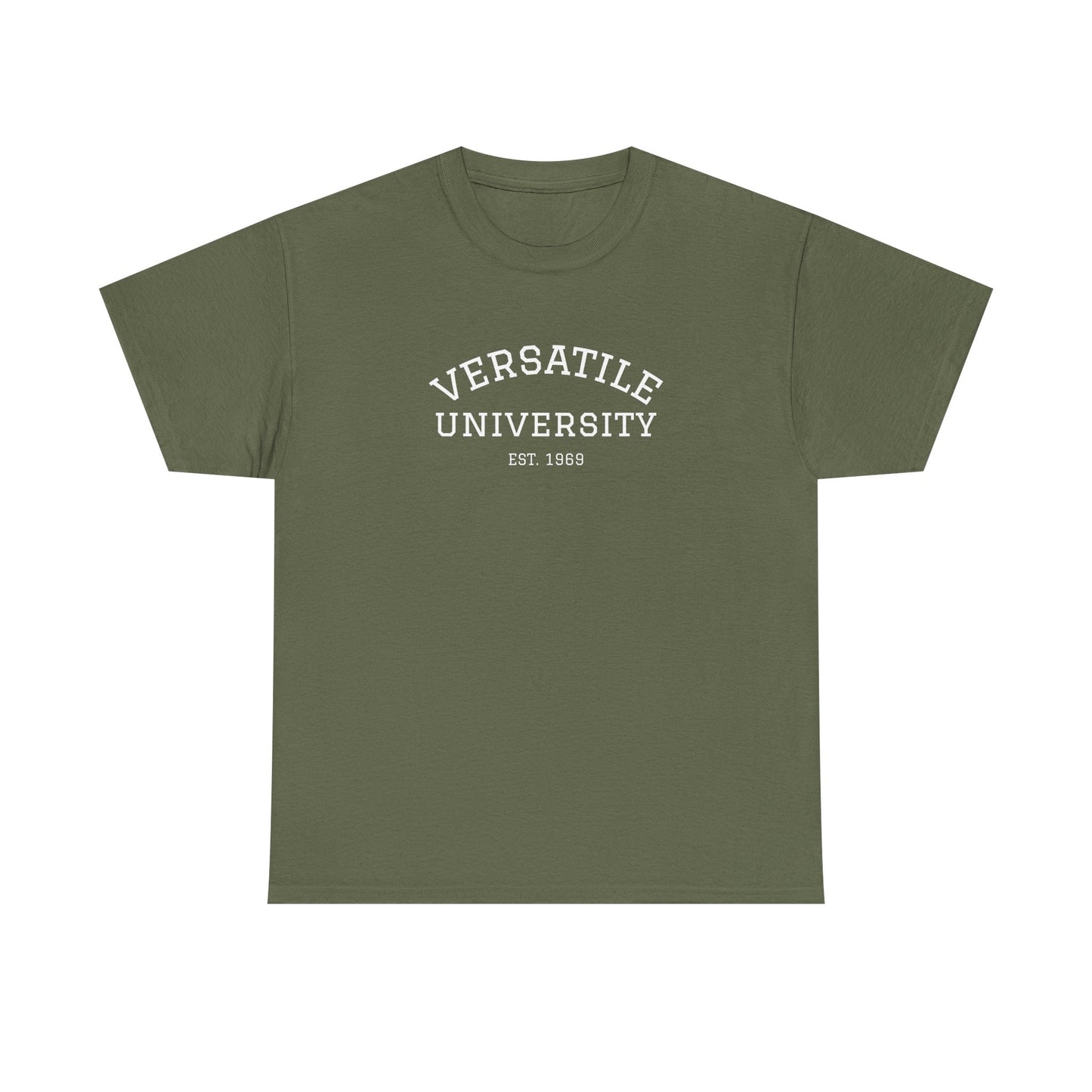 Versatile University White Font Unisex Heavy Cotton Tee