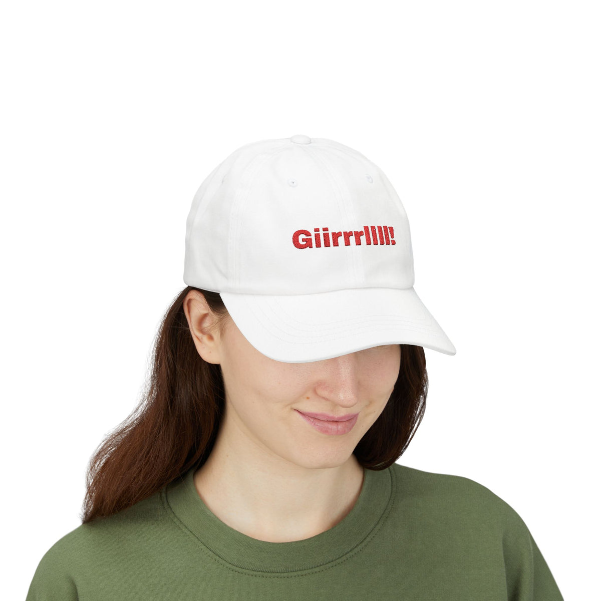 Giirrrllll! Classic White Dad Cap