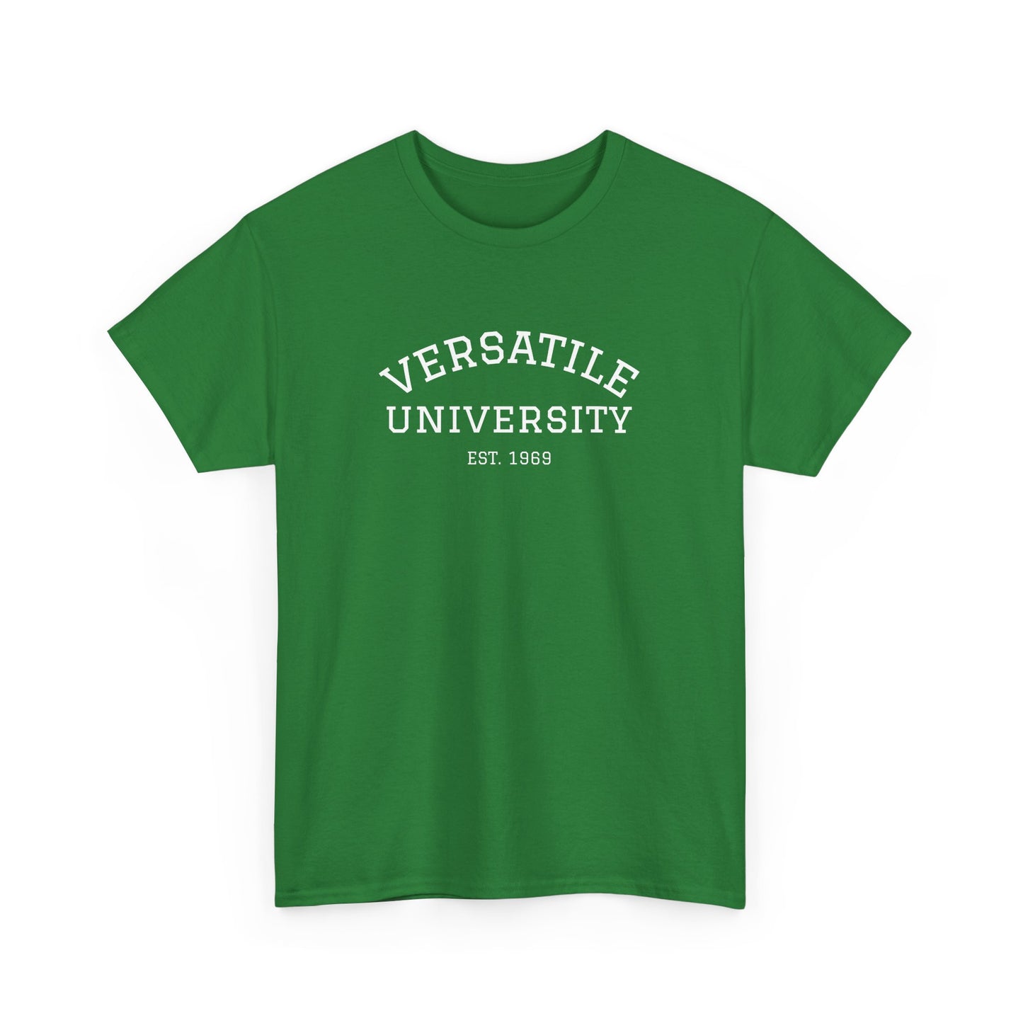 Versatile University White Font Unisex Heavy Cotton Tee