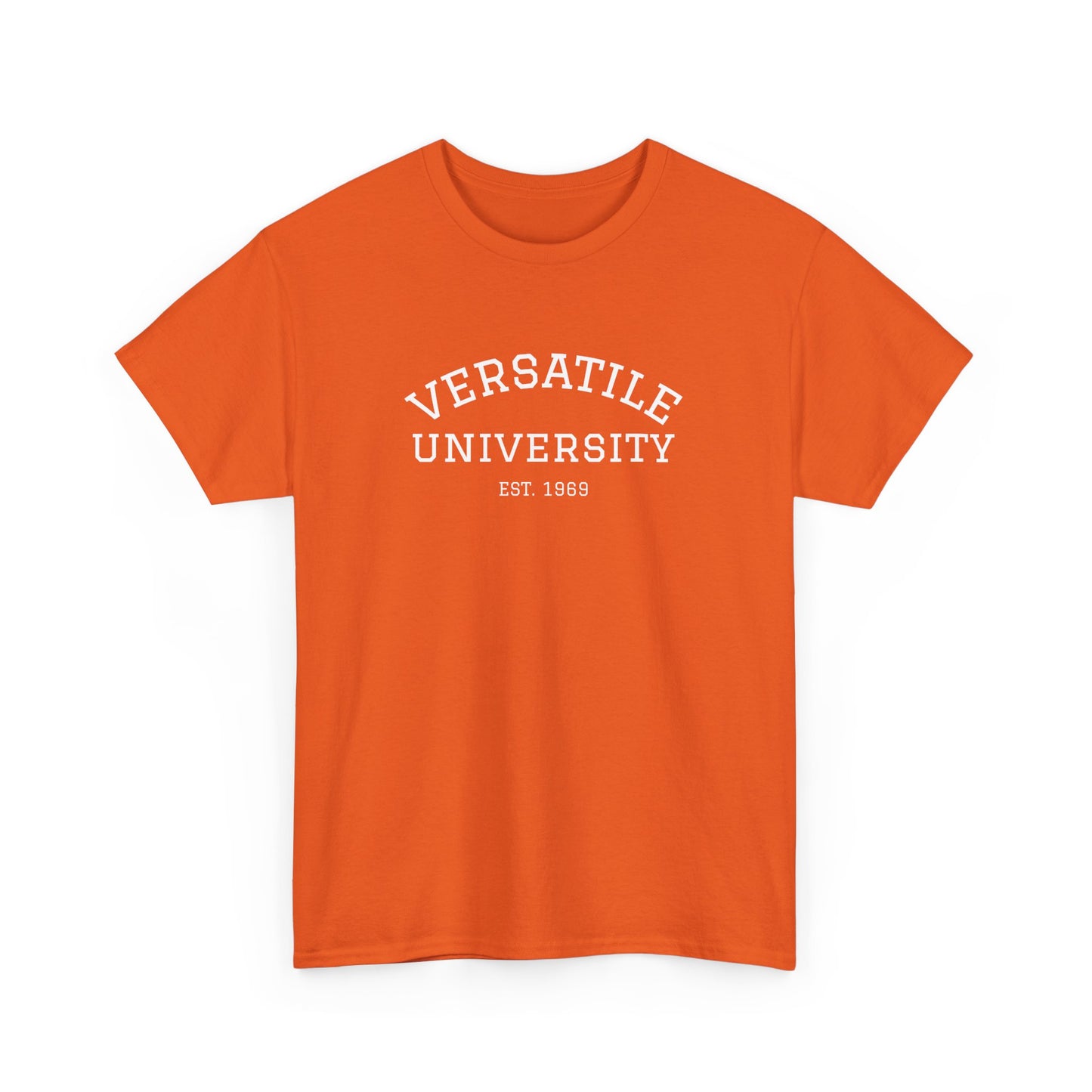 Versatile University White Font Unisex Heavy Cotton Tee