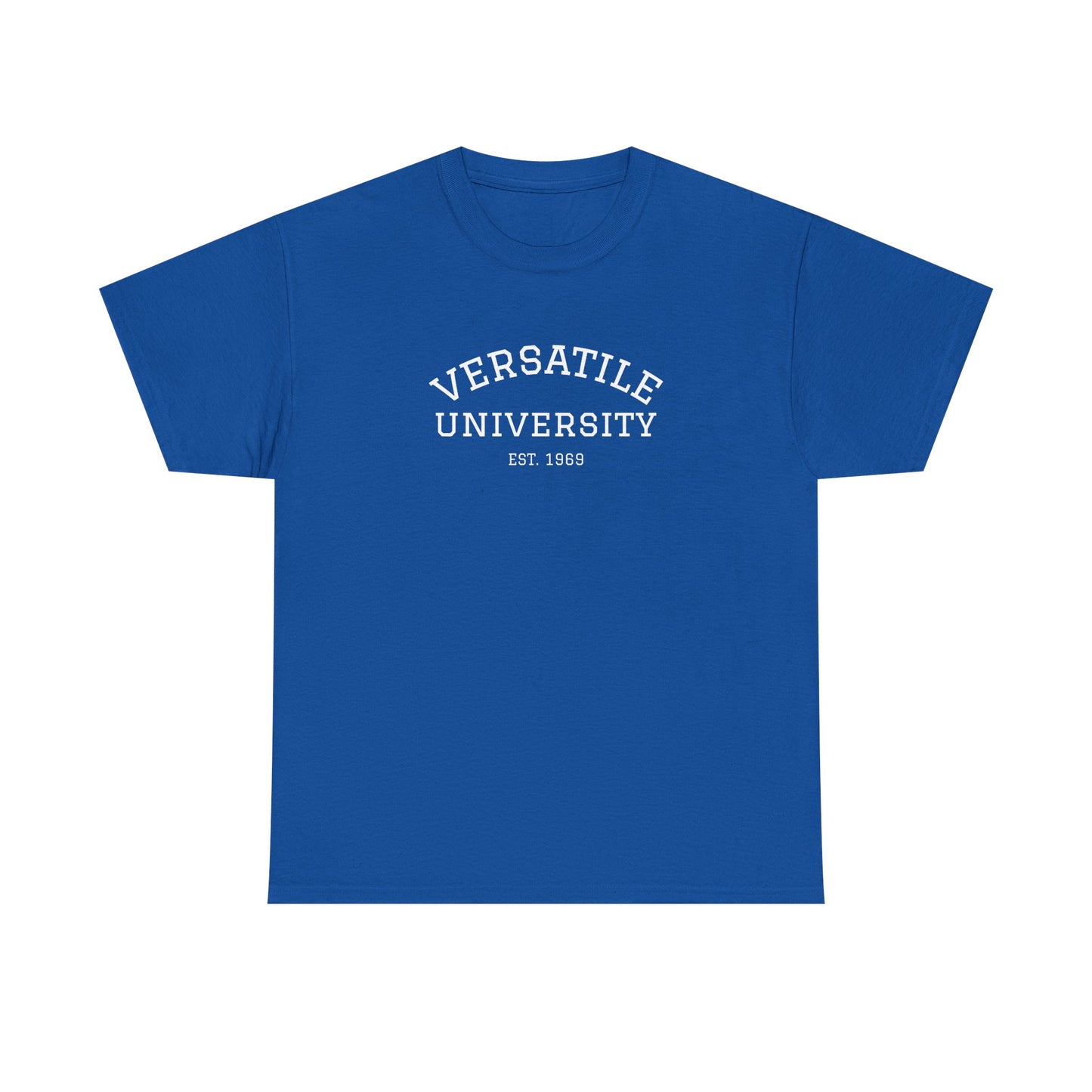 Versatile University White Font Unisex Heavy Cotton Tee