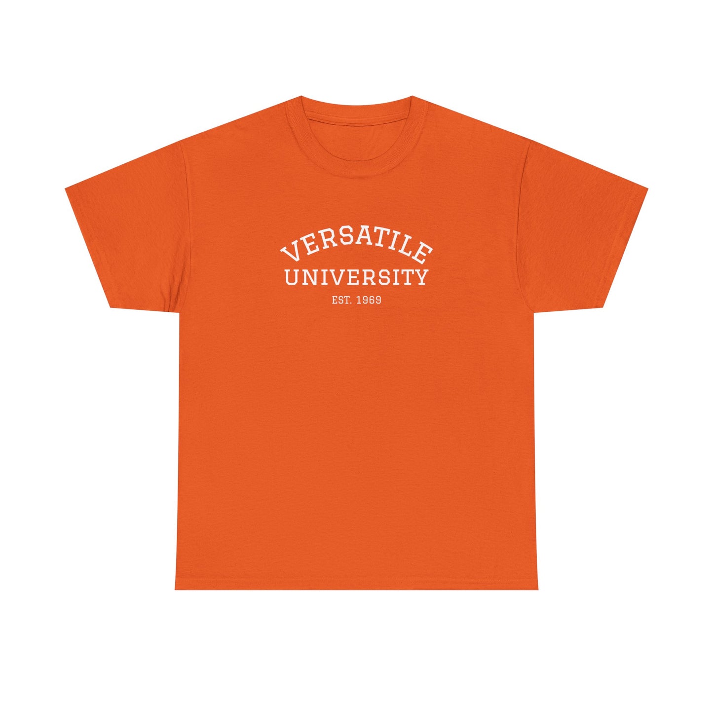 Versatile University White Font Unisex Heavy Cotton Tee