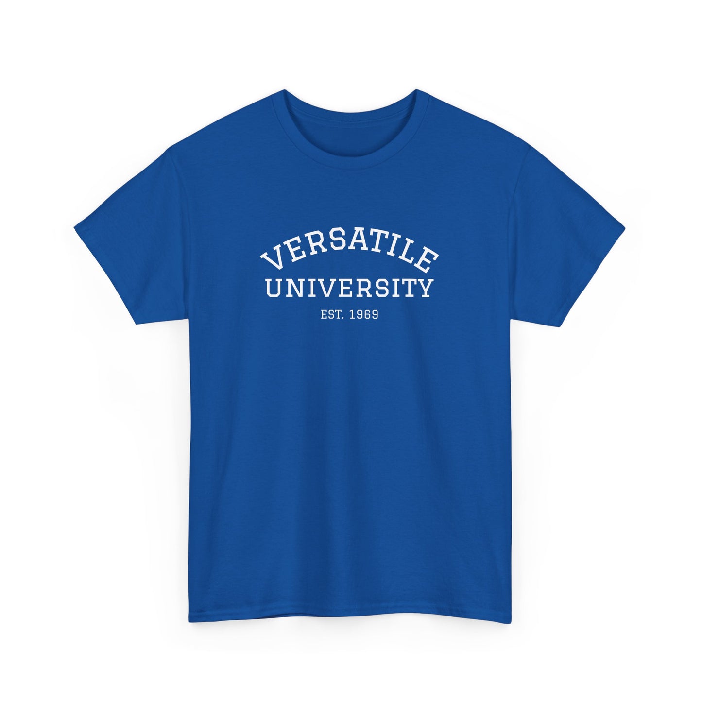 Versatile University White Font Unisex Heavy Cotton Tee