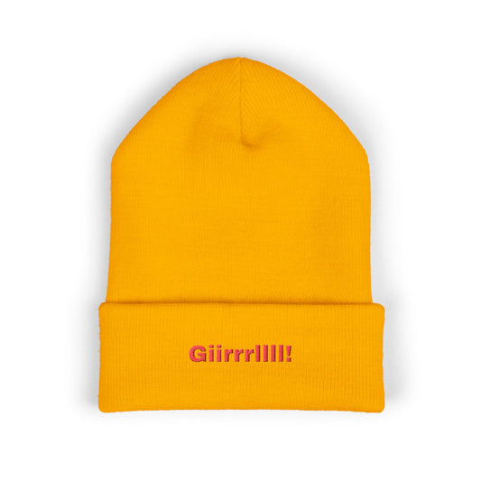 Girrrlll Embroidered Cuffed Beanie