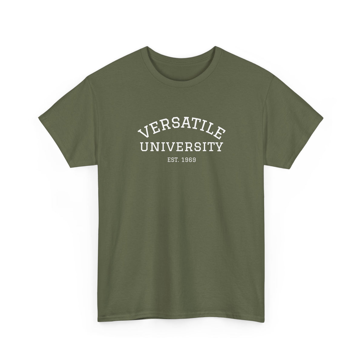Versatile University White Font Unisex Heavy Cotton Tee