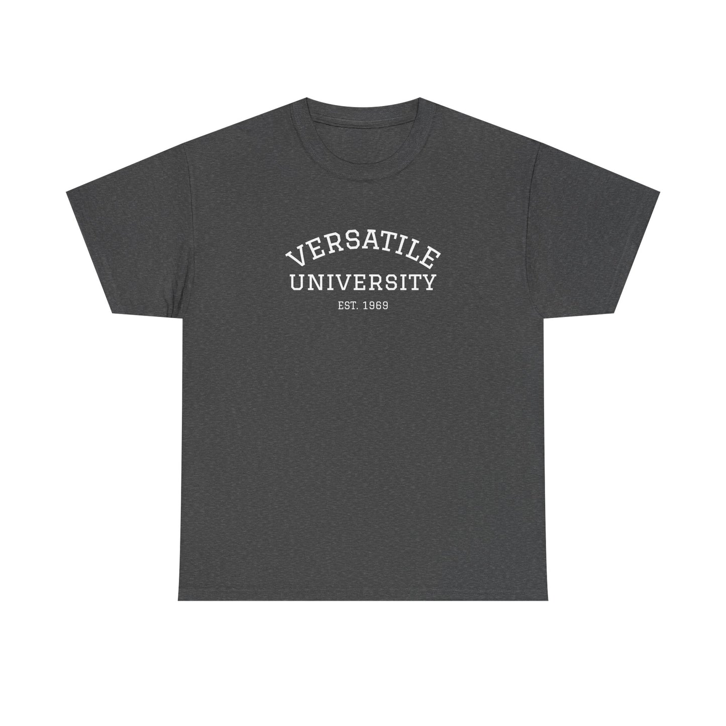 Versatile University White Font Unisex Heavy Cotton Tee