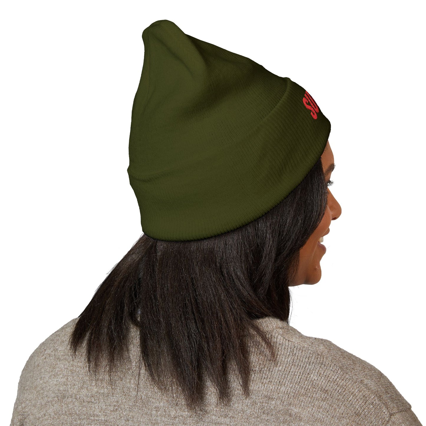 Subway Embroidered Cuffed Beanie