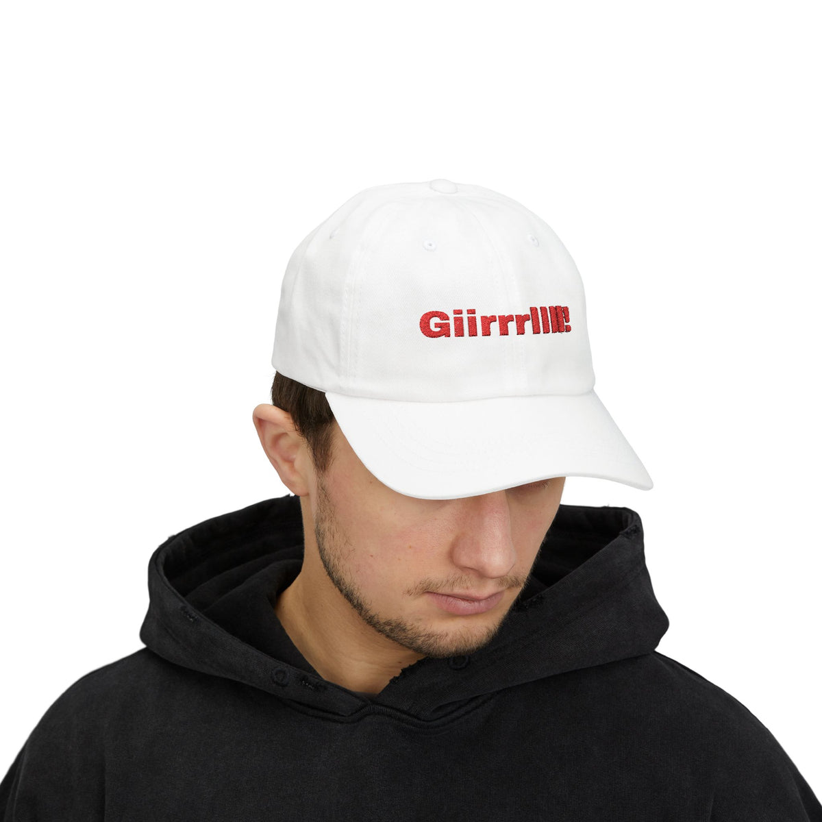 Giirrrllll! Classic White Dad Cap