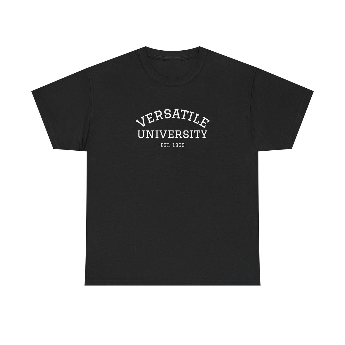 Versatile University White Font Unisex Heavy Cotton Tee