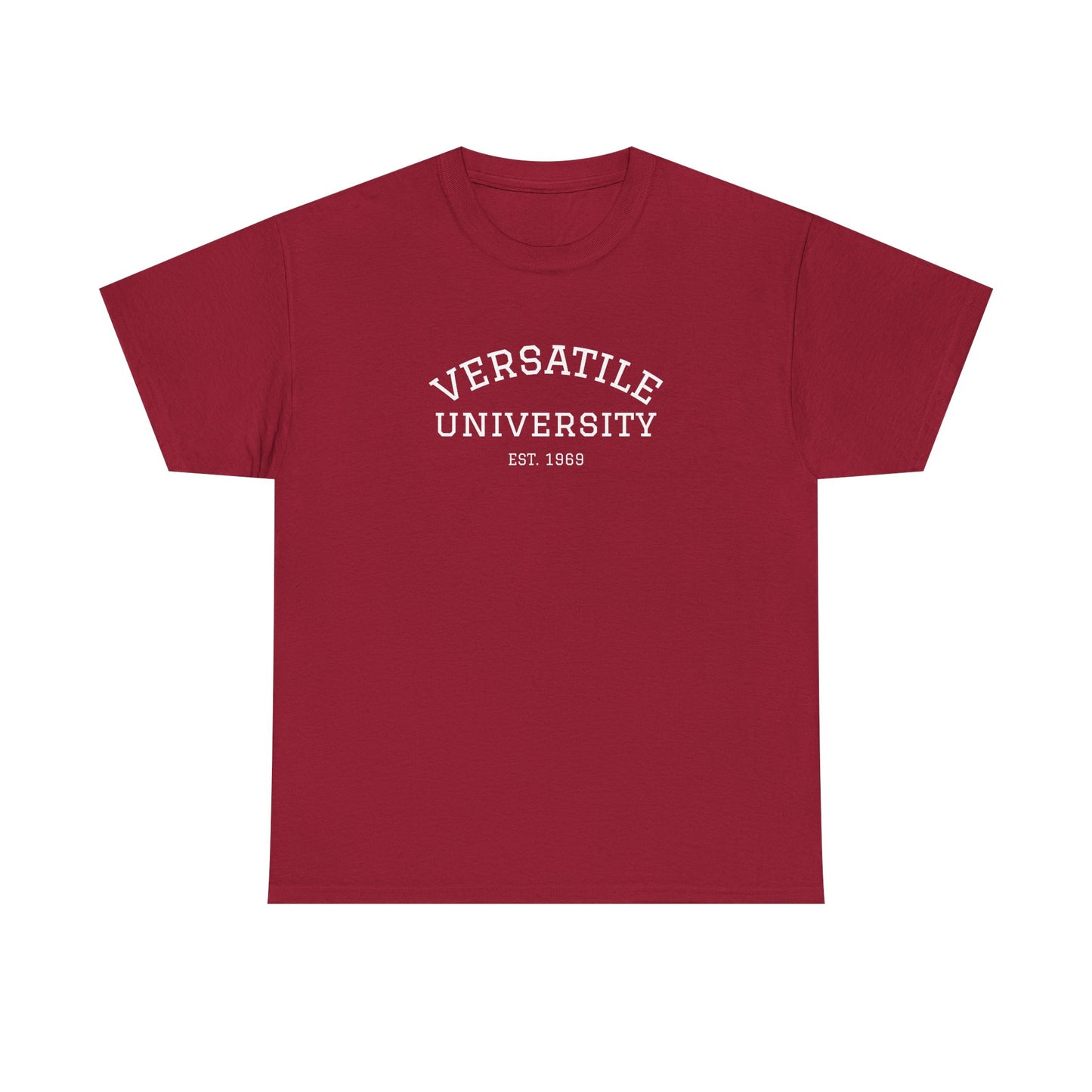 Versatile University White Font Unisex Heavy Cotton Tee