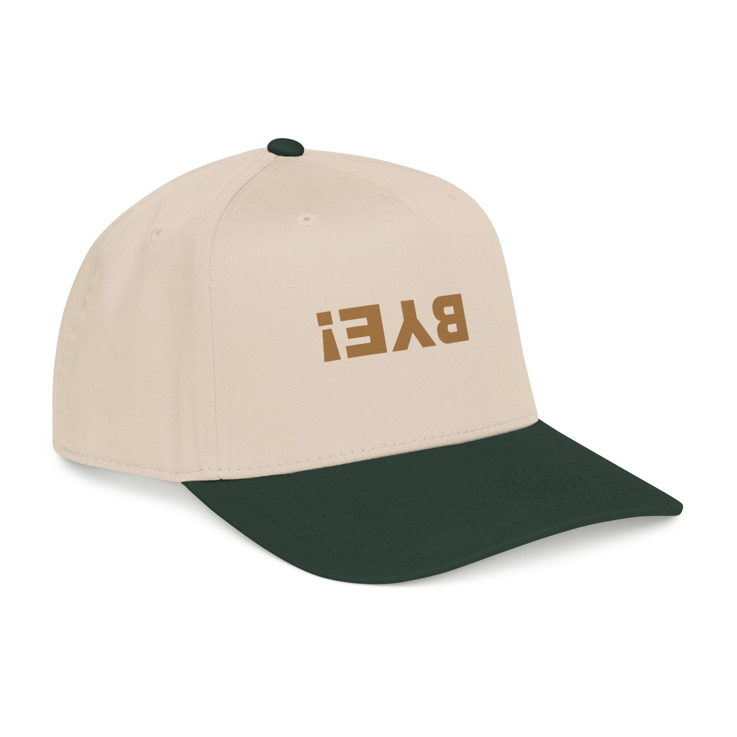 Gold Foil 'BYE' Baseball Cap — Mid Profile Two-Tone Hat