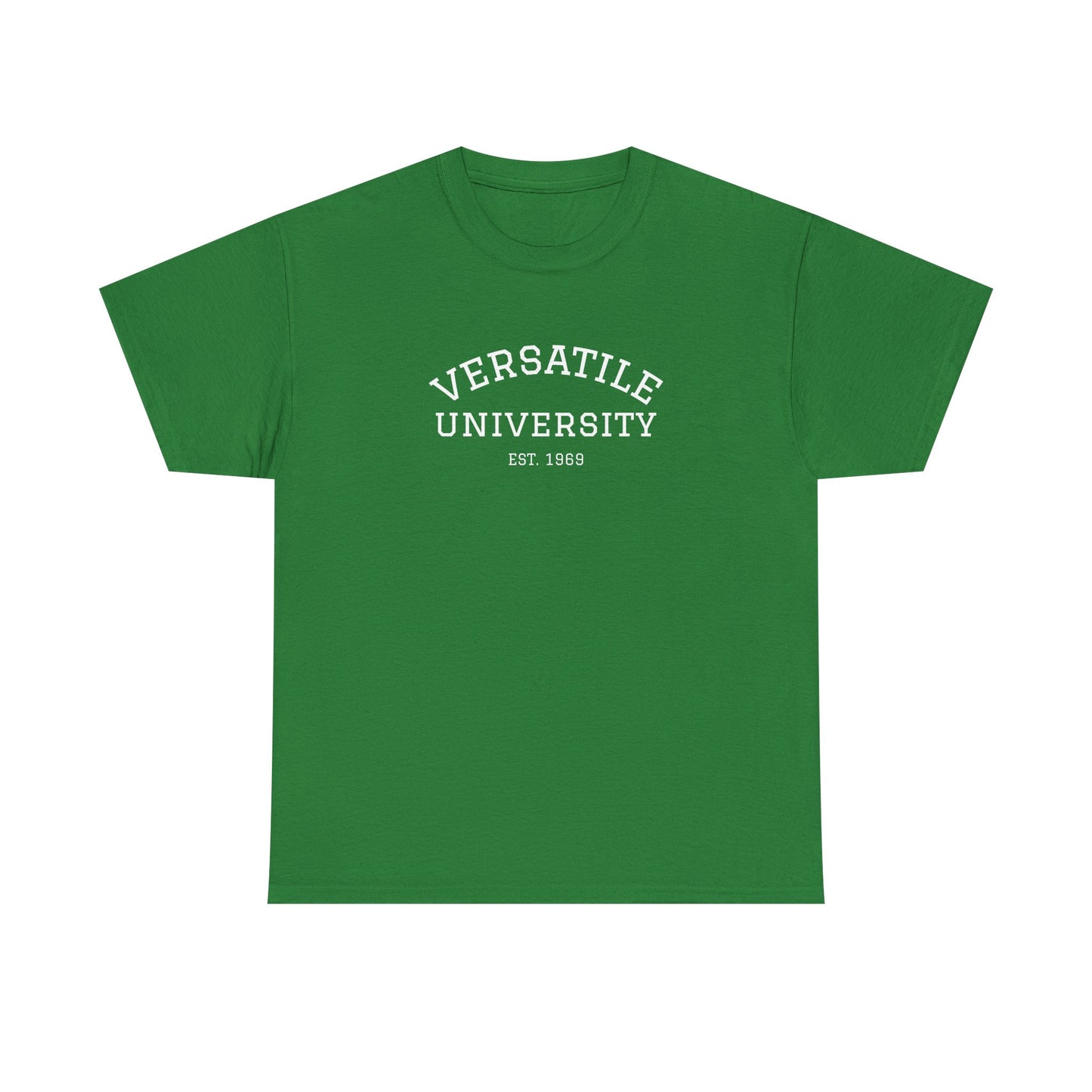Versatile University White Font Unisex Heavy Cotton Tee