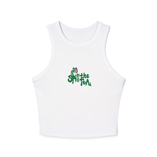 Spill the Tea Women's Micro Rib Racer Tank Top