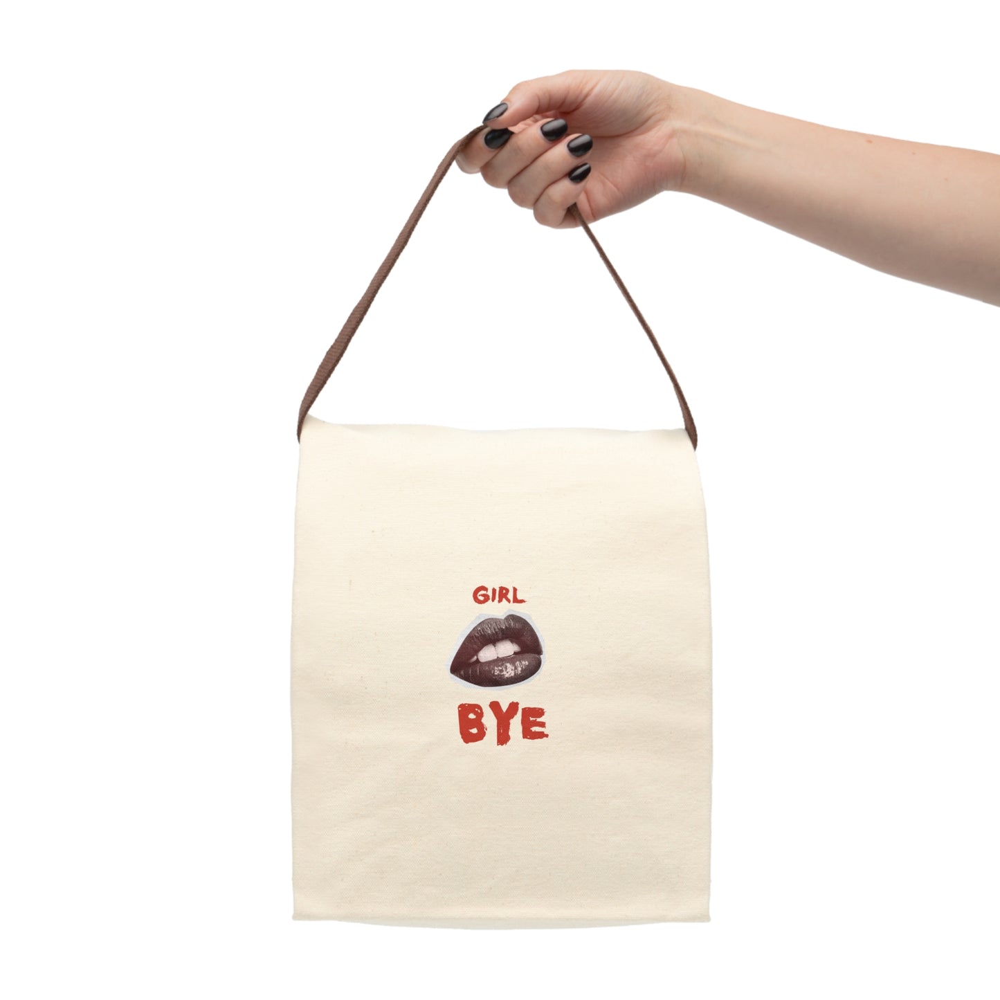 Girl Bye Mini Canvas Tote Bag With Strap