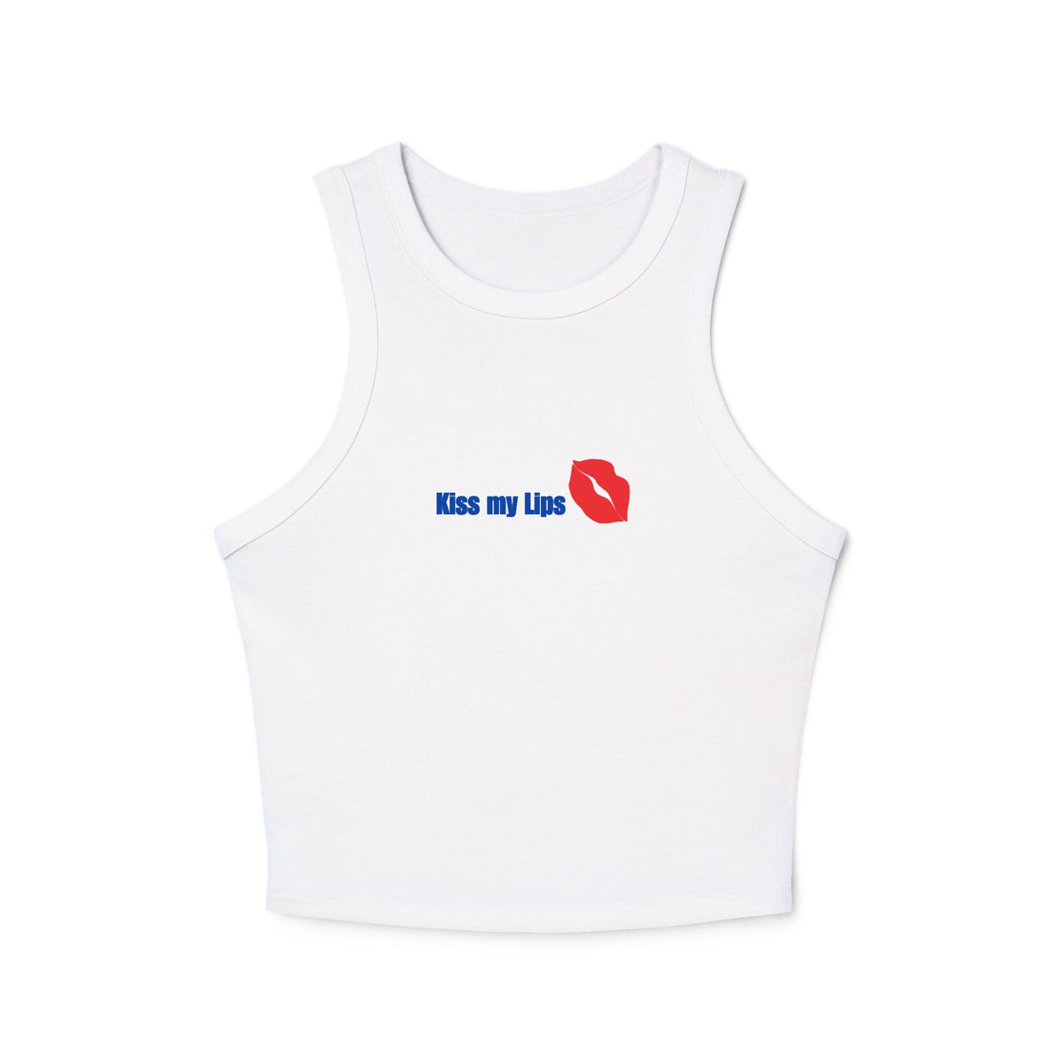 Kiss my Lips Women's Micro Rib Racer Tank Top