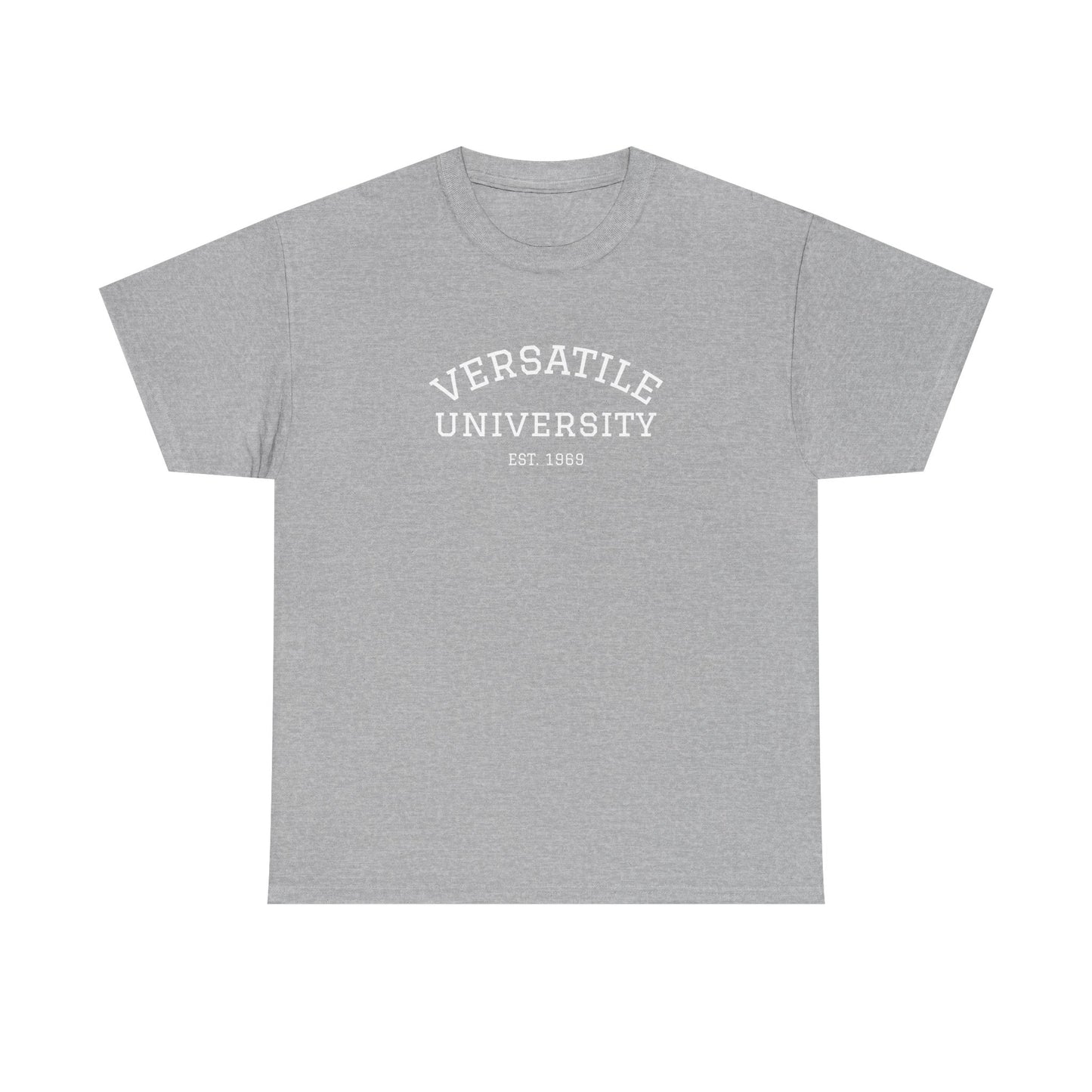 Versatile University White Font Unisex Heavy Cotton Tee