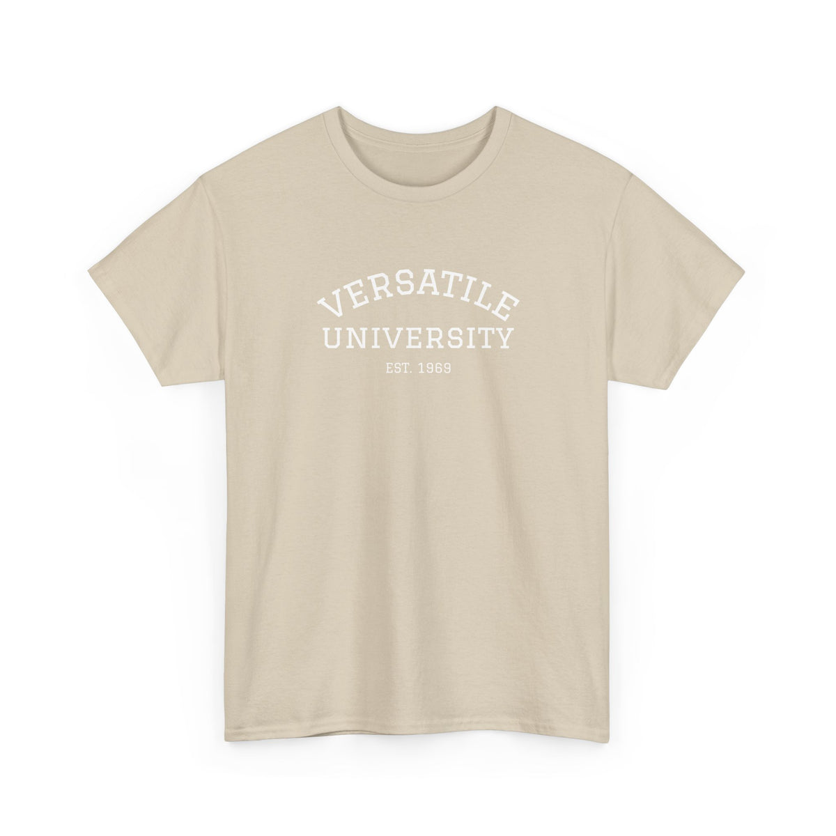 Versatile University White Font Unisex Heavy Cotton Tee