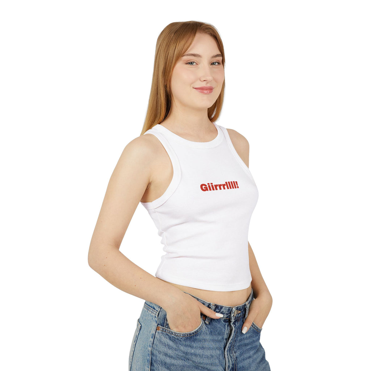 Girl Bye Women's Micro Rib Racer Tank Top