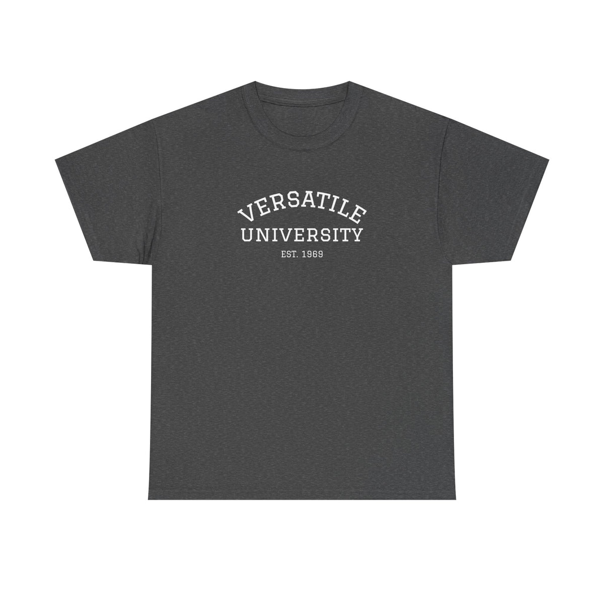 Versatile University White Font Unisex Heavy Cotton Tee