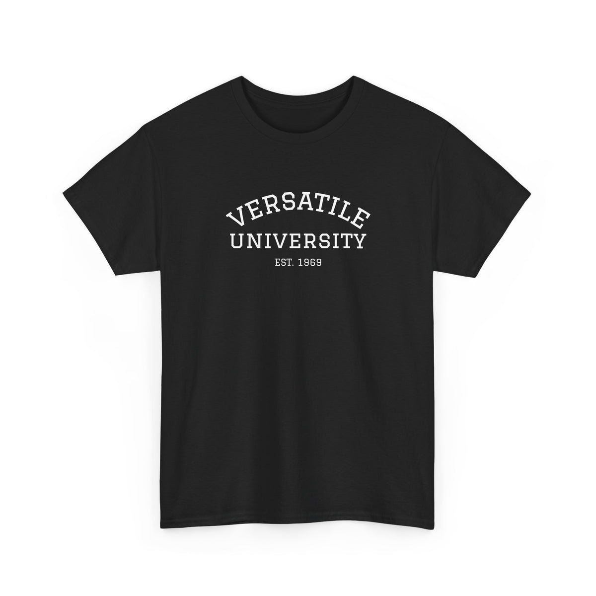Versatile University White Font Unisex Heavy Cotton Tee