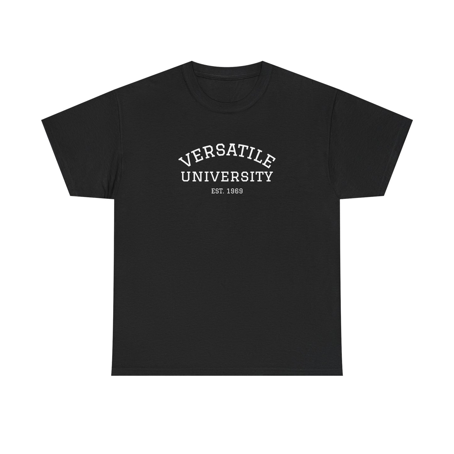 Versatile University White Font Unisex Heavy Cotton Tee