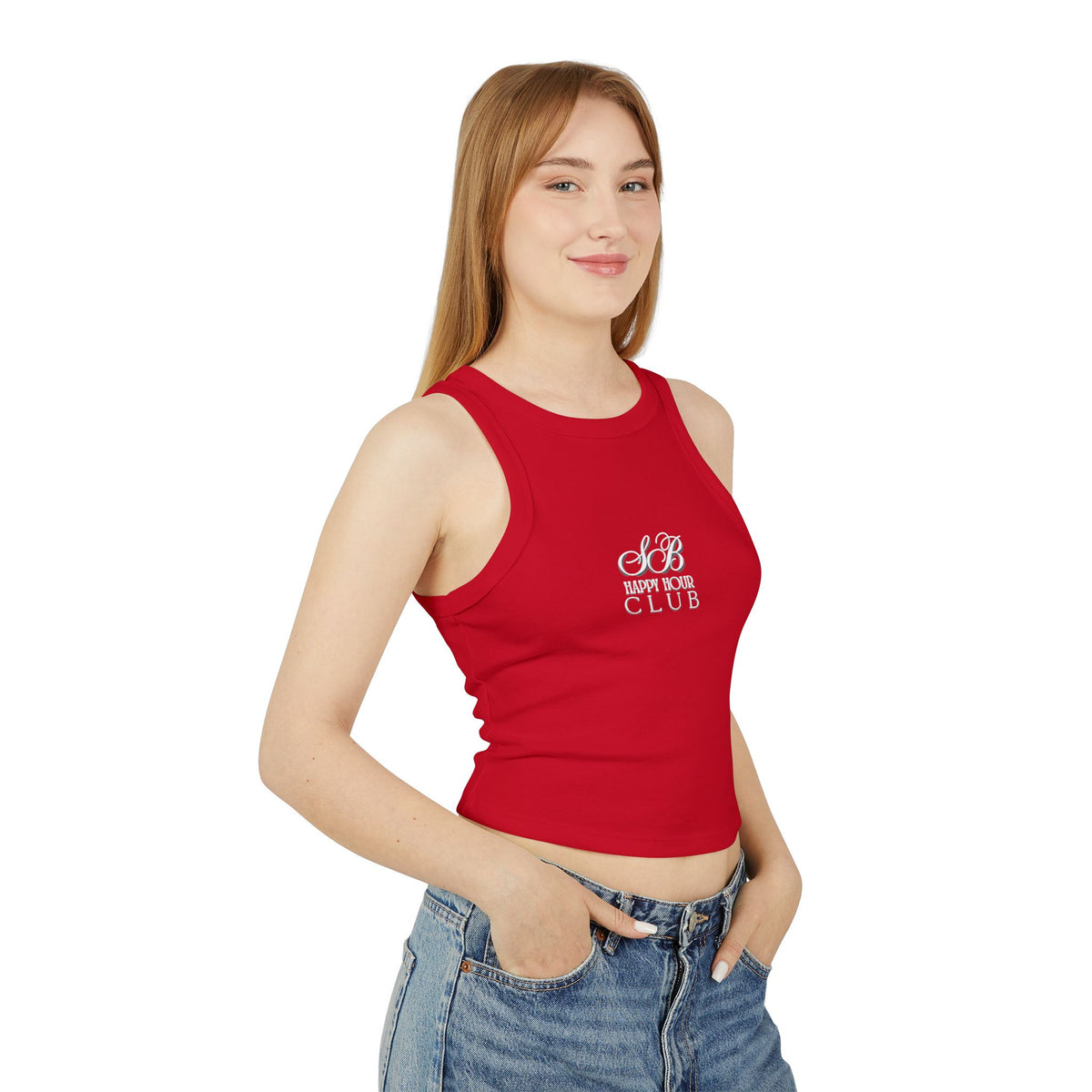 Shady Boy HH Club Women's Micro Rib Racer Tank Top