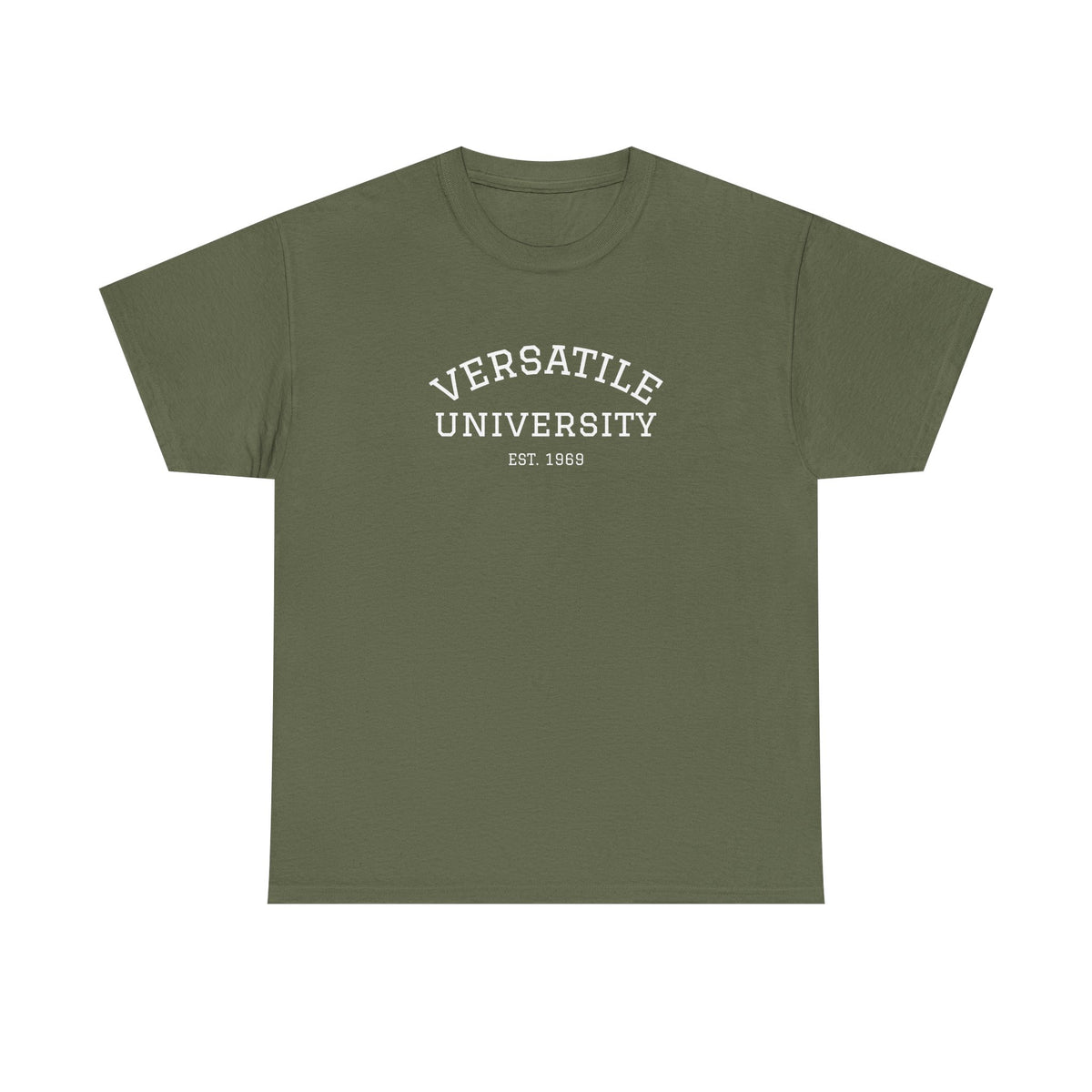 Versatile University White Font Unisex Heavy Cotton Tee