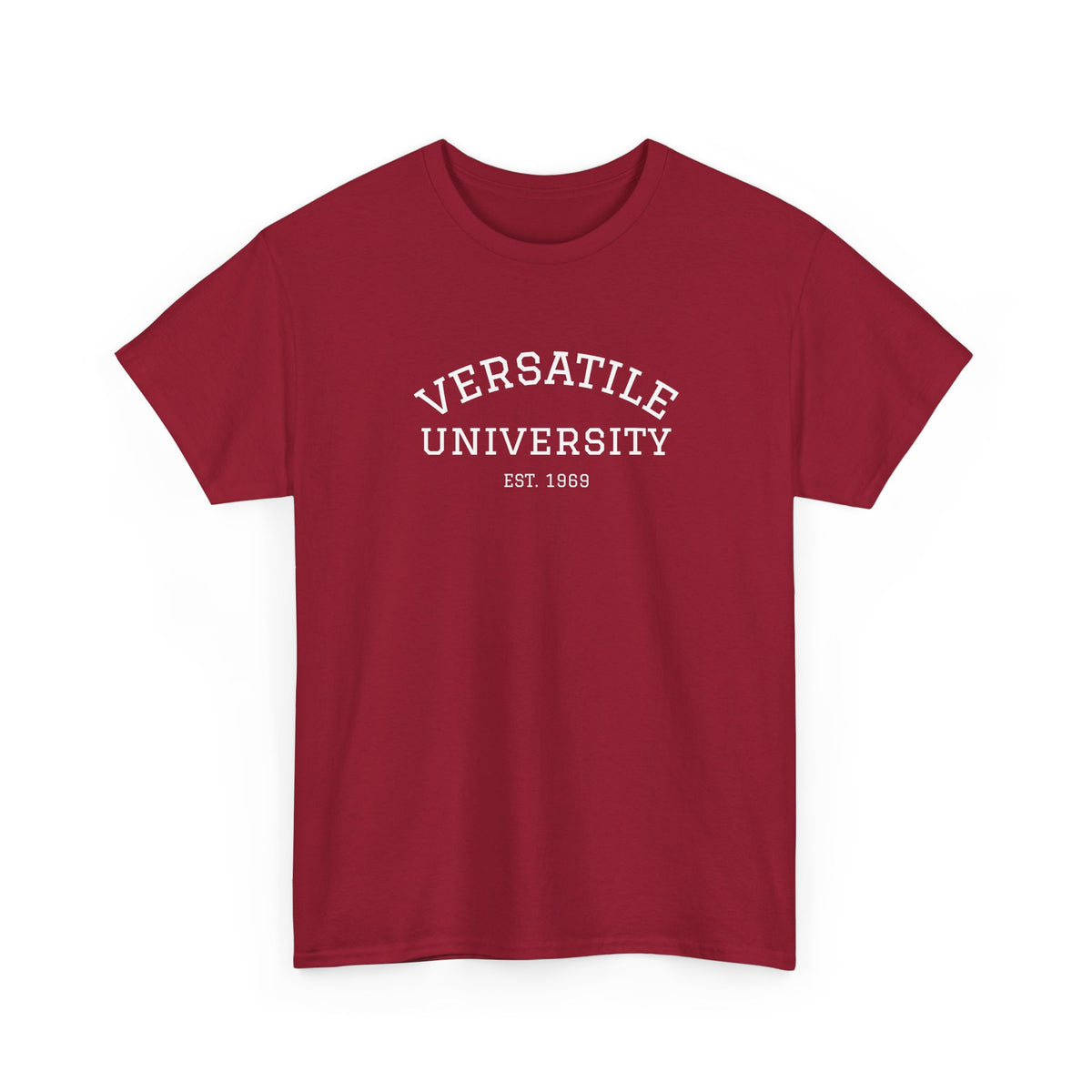 Versatile University White Font Unisex Heavy Cotton Tee
