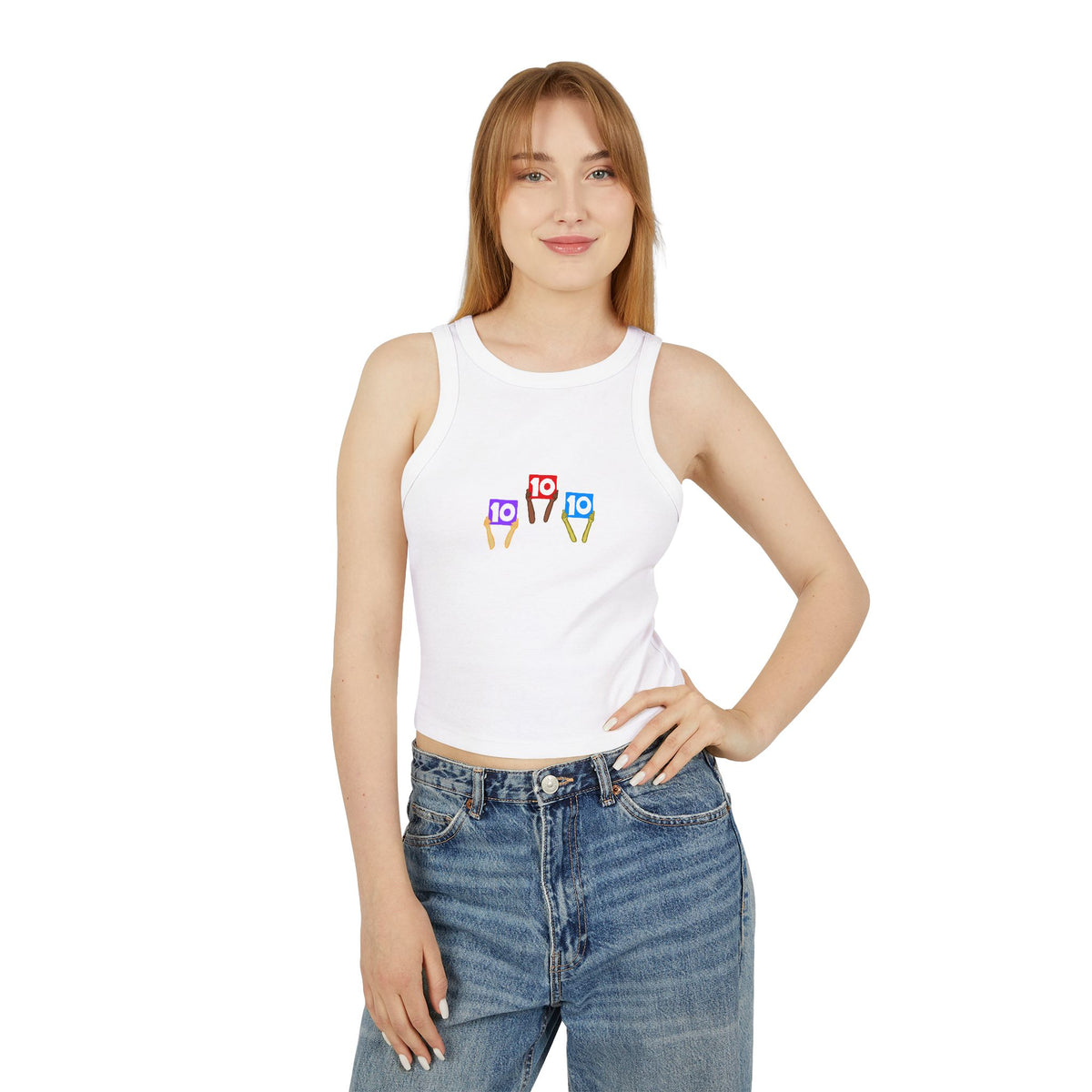 10 10 10s Women's Micro Rib Racer Tank Top