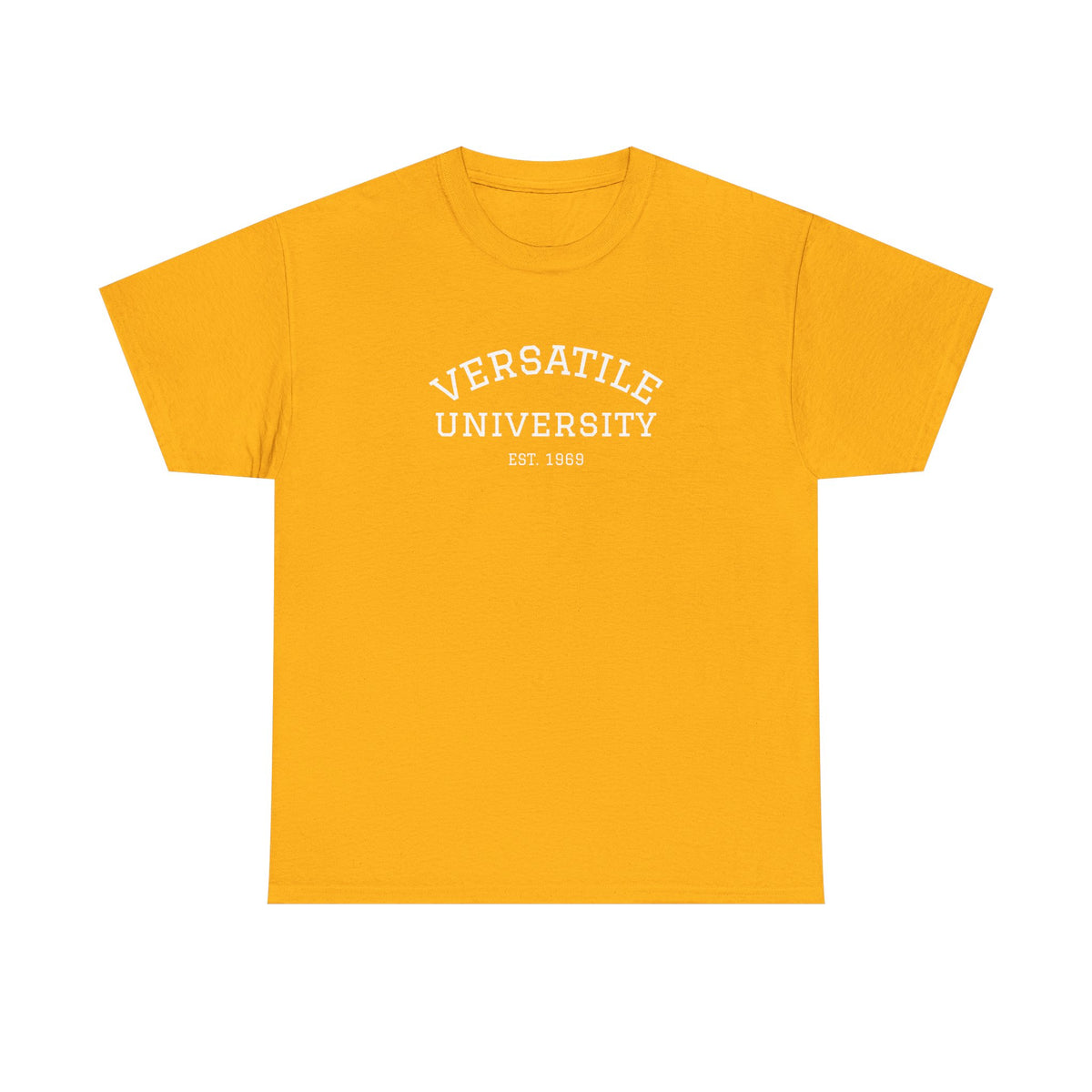 Versatile University White Font Unisex Heavy Cotton Tee