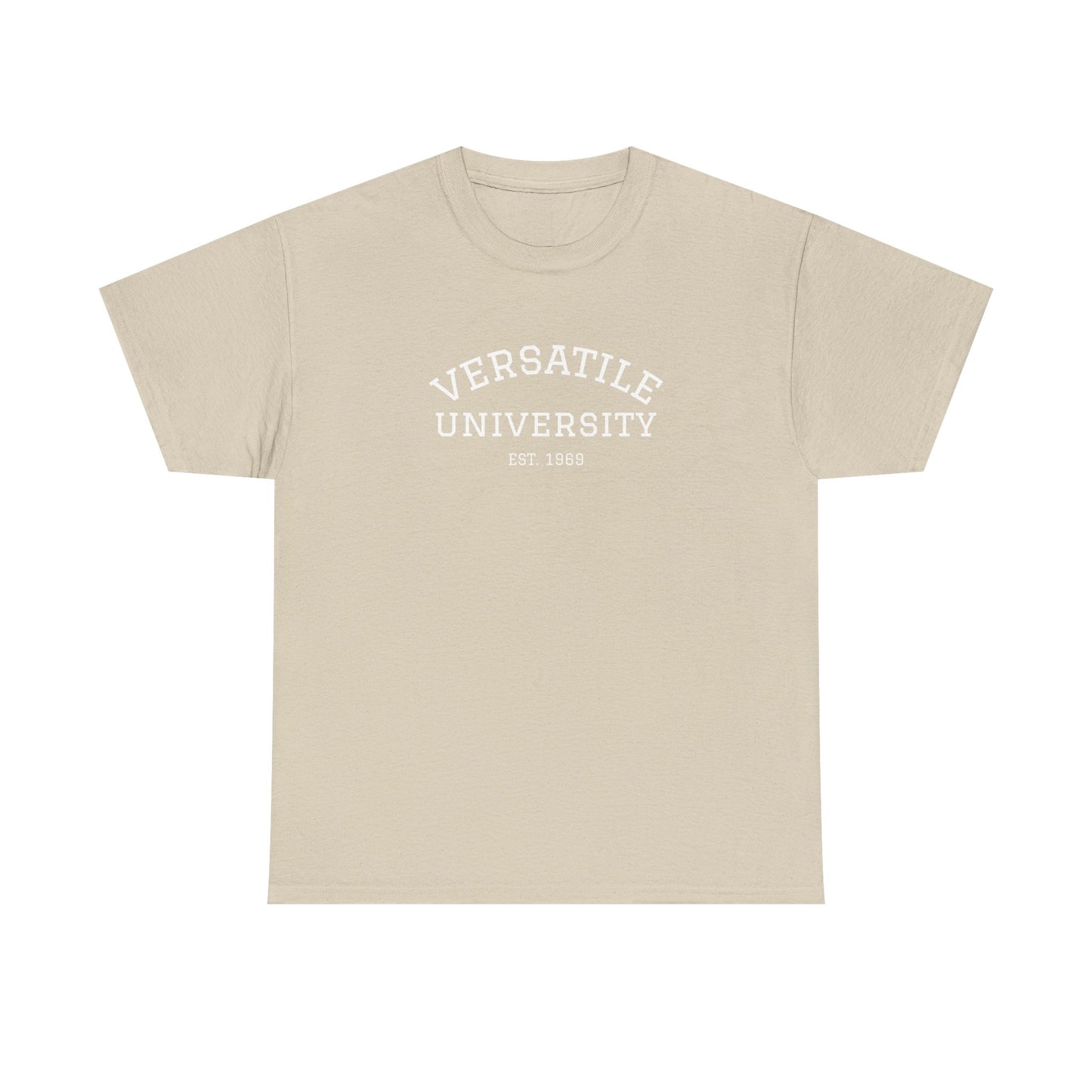 Versatile University White Font Unisex Heavy Cotton Tee