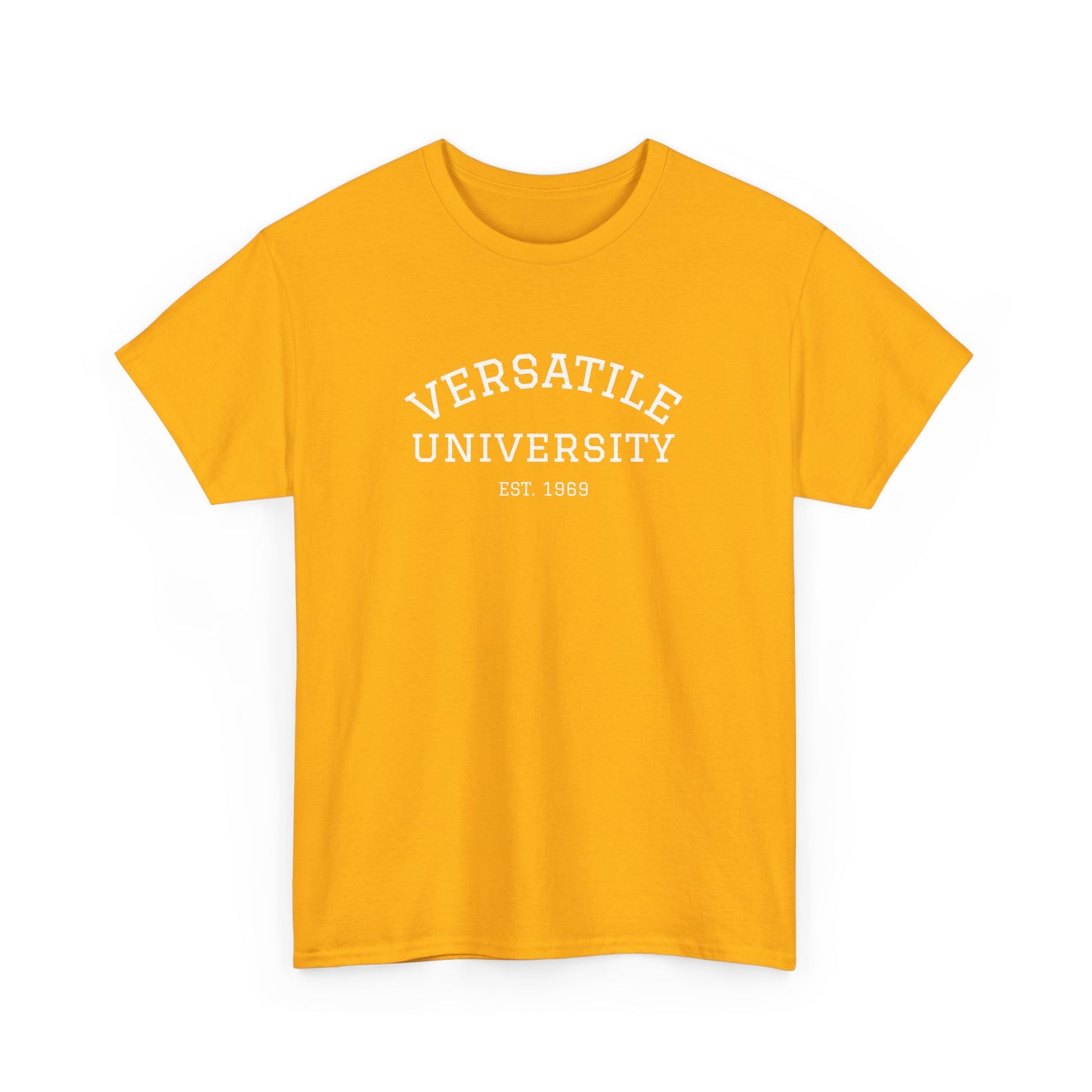 Versatile University White Font Unisex Heavy Cotton Tee