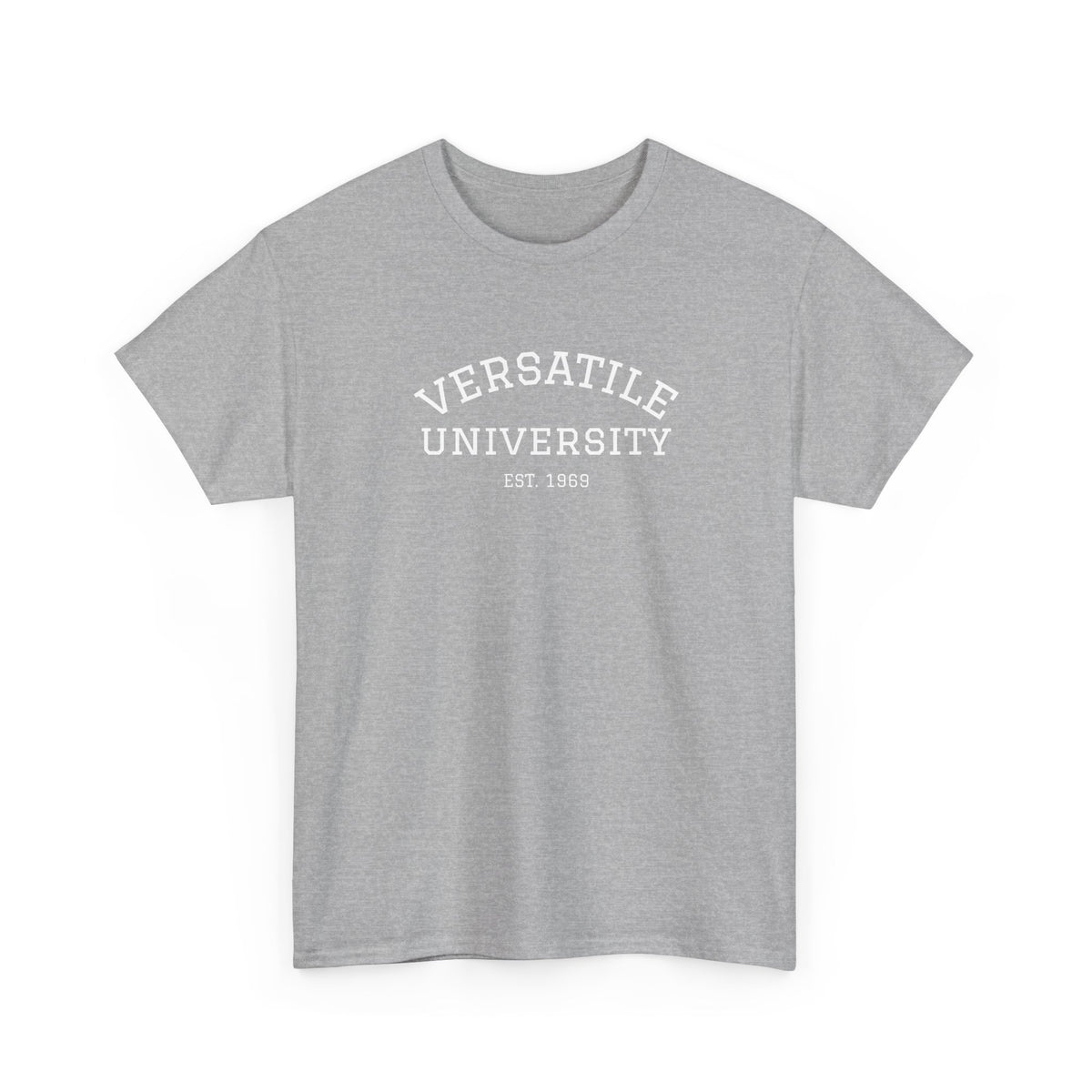 Versatile University White Font Unisex Heavy Cotton Tee